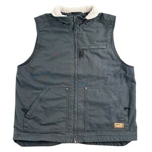 LL Bean Insulated Utility Vest Mens Large Black Primaloft Water & Wind Resistant